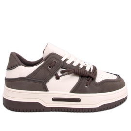 Clavell Coffee high-soled sneakers beige