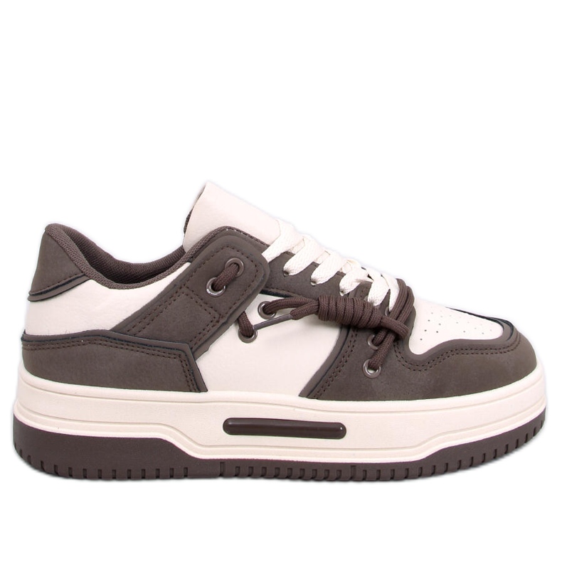 Clavell Coffee high-soled sneakers beige