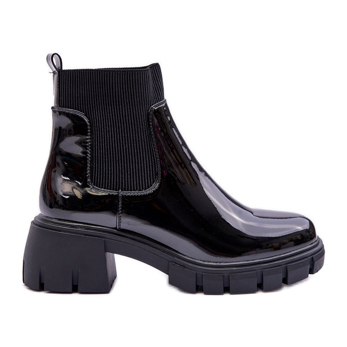 Women's Chelsea Boots Lacquered Black Cirie