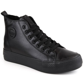 High sneakers on the platform insulated Big Star M INT1914 black High sneakers on the platform insulated Big Star M INT1914 black