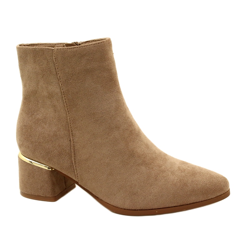 Evento Suede Boots with gold decoration, Beige 23BT35-6420 Evento Suede Boots with gold decoration, Beige 23BT35-6420