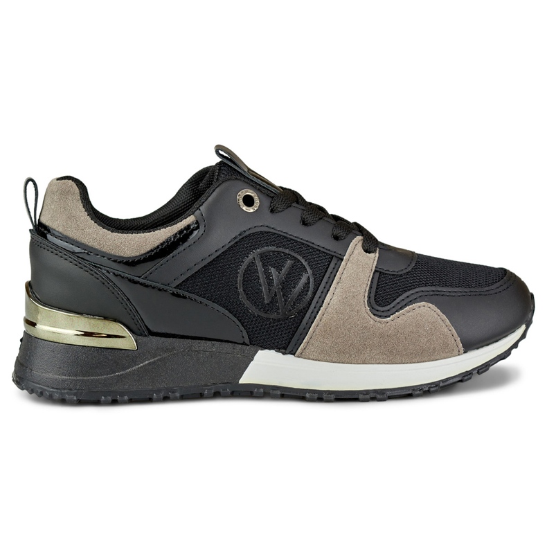 Fashionable black Jersy sneakers