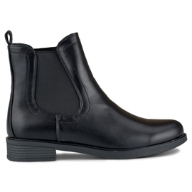 Classic black women's Chelsea boots made of eco-leather