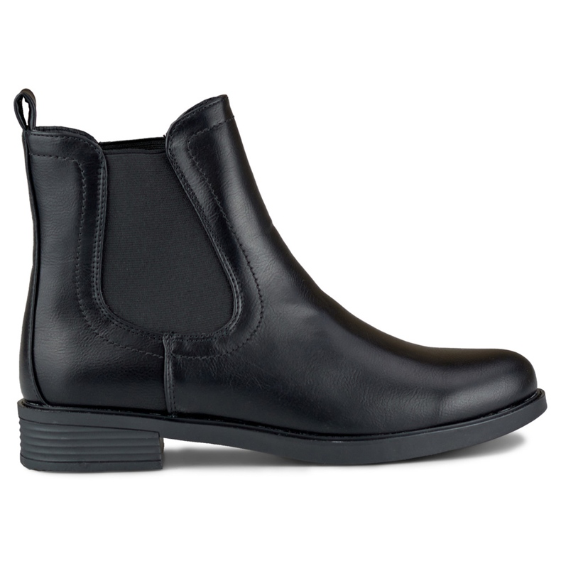 Classic black women's Chelsea boots made of eco-leather