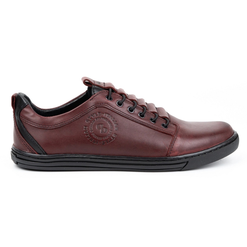 Polbut Men's casual leather shoes 2121/2 burgundy multicolored Polbut Men's casual leather shoes 2121/2 burgundy multicolored