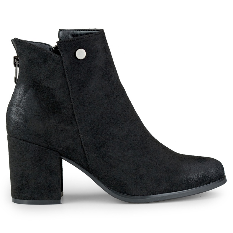 Women's black suede ankle boots from Charlotte