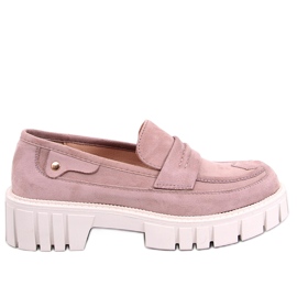 Chandra Khaki platform loafers purple