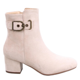 Lanne Beige low heel boots Lanne Beige low heel boots