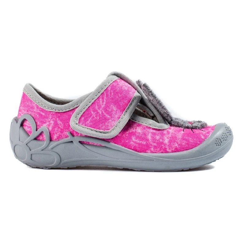 Velcro slippers for girls pink marble Shelovet