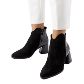 Riia black insulated eco suede boots