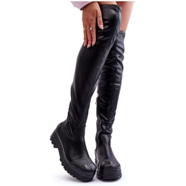 High Zipper Boots Black Dudesa High Zipper Boots Black Dudesa