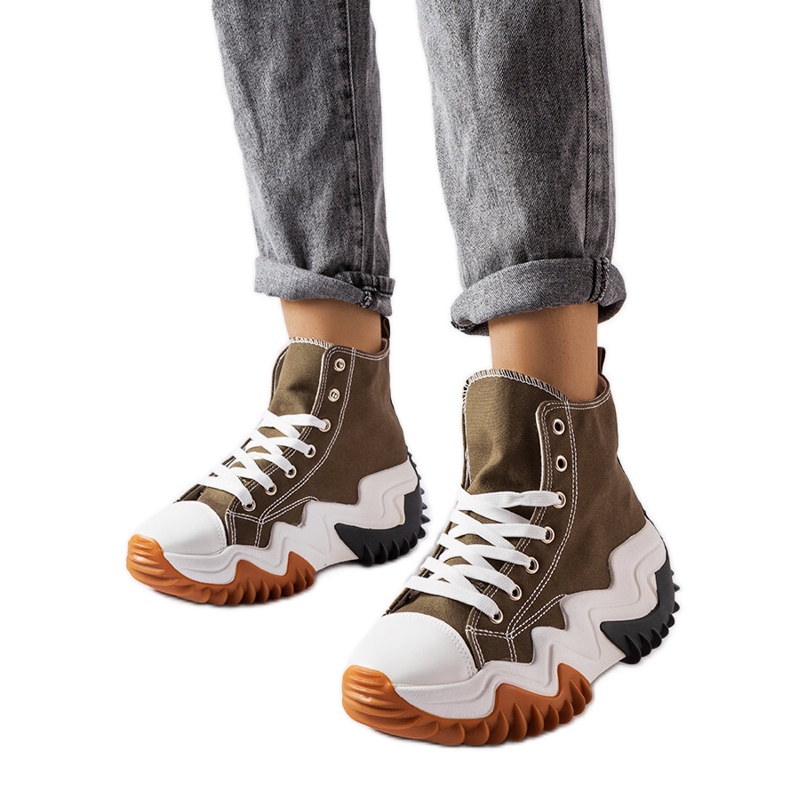 Green sneakers with thick soles from Toro