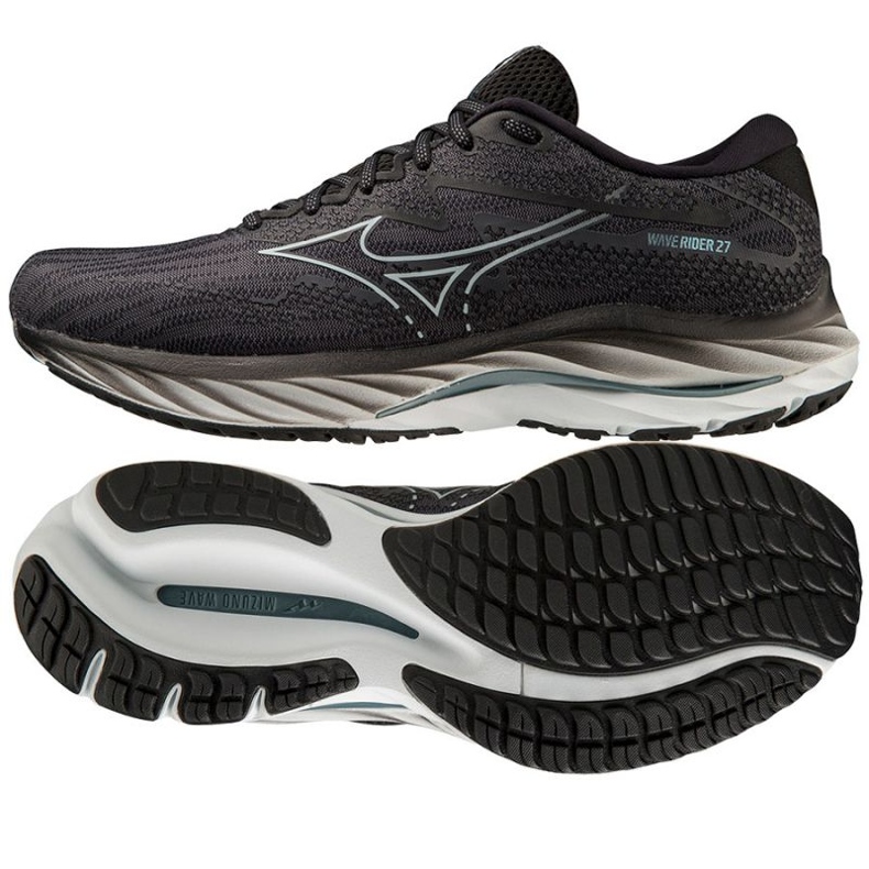 Running shoes Mizuno Wave Rider 27 M J1GC230302 black