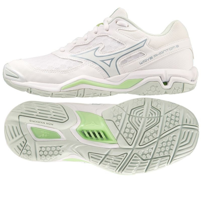 Handball shoes Mizuno Wave Phantom 3 W X1GB226035 white white Handball shoes Mizuno Wave Phantom 3 W X1GB226035 white white