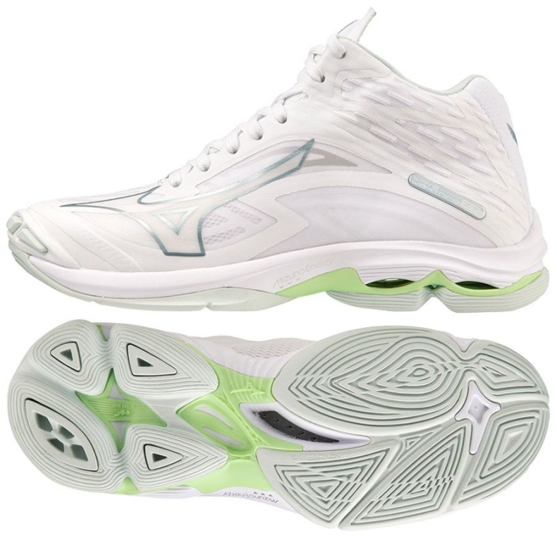 Mizuno Wave Lightning Z7 Mid W V1GC225037 volleyball shoes white white Mizuno Wave Lightning Z7 Mid W V1GC225037 volleyball shoes white white