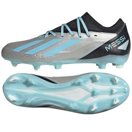 Adidas X Crazyfast Messi.3 Fg M IE4078 football shoes silver shades of grey Adidas X Crazyfast Messi.3 Fg M IE4078 football shoes silver shades of grey