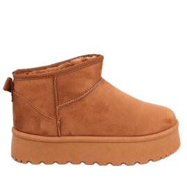 Platform snow boots from Solnis Camel brown Platform snow boots from Solnis Camel brown
