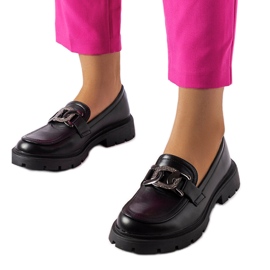 Black elegant loafers with rhinestones from Mories Black elegant loafers with rhinestones from Mories