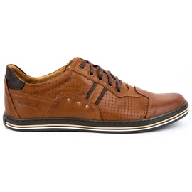 Polbut Men's casual leather shoes 1801PAX brown Polbut Men's casual leather shoes 1801PAX brown