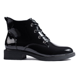Women's lacquered black Vinceza boots