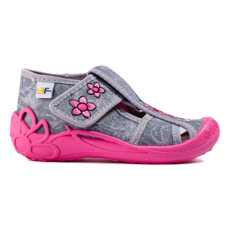 Grey-pink slippers for girls from Shelovet Grey-pink slippers for girls from Shelovet