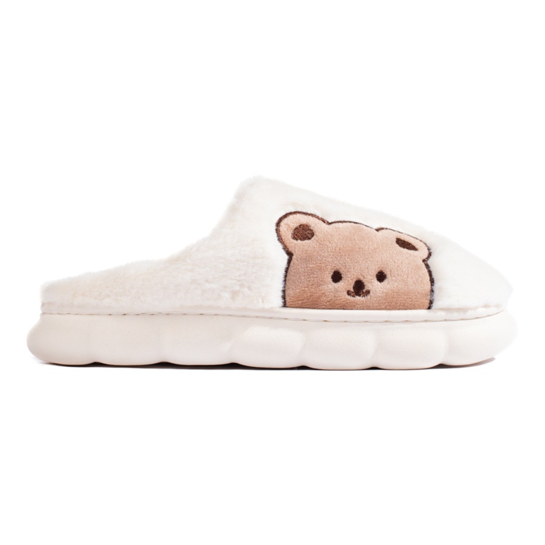 Women's slippers with a teddy bear white Shelovet