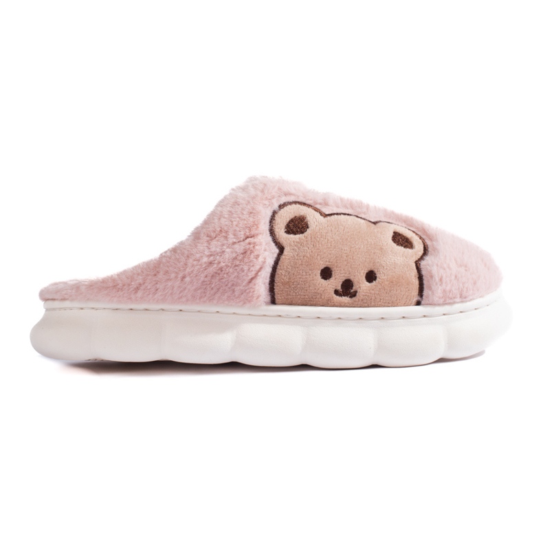 Women's slippers with a teddy bear light pink Shelovet