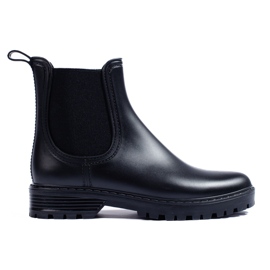 Shelovet women's black rain boots Shelovet women's black rain boots