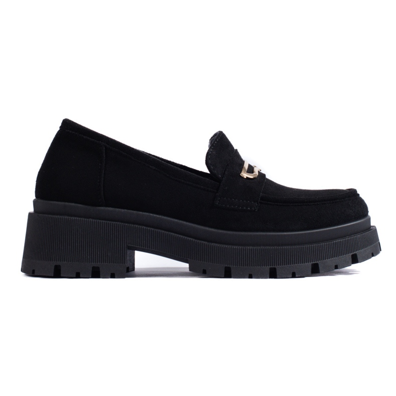 Shelovet women's black suede loafers