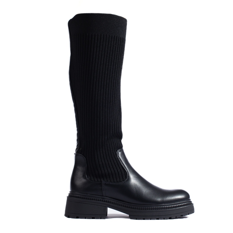 Black slip-on boots from Shelovet