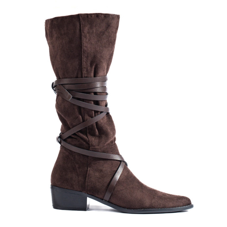 Women's brown suede boots Shelovet