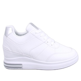 Rinno White wedge sneakers