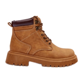 Women's Leather Warm Boots Brown Poles