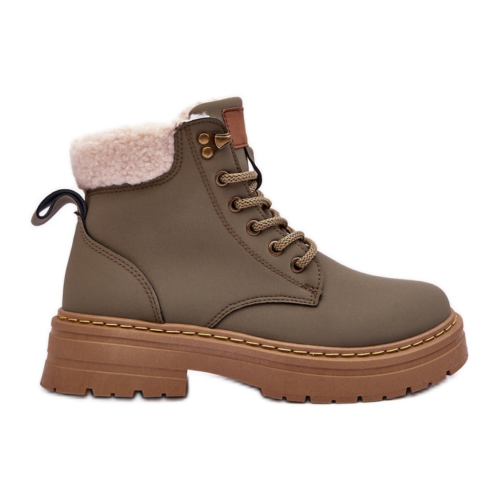 Women's Boots With Sheepskin Green Jette