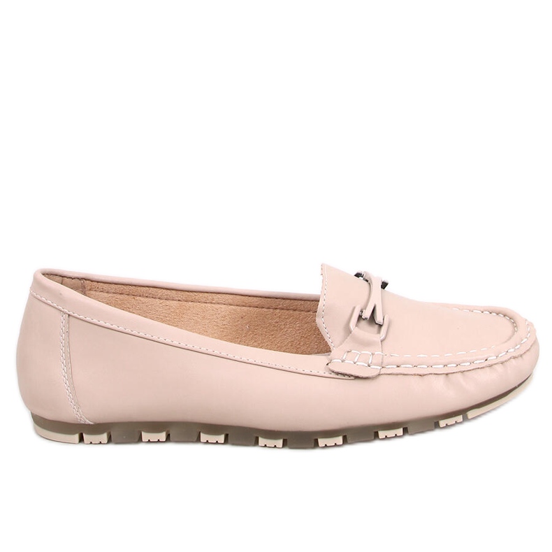 Classic loafers with a leather insole Debell Beige