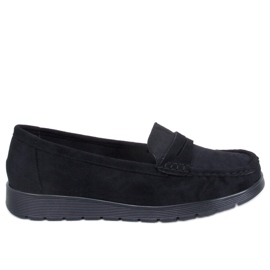 Suede loafers with leather insole Marit Black