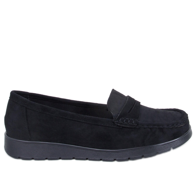 Suede loafers with leather insole Marit Black