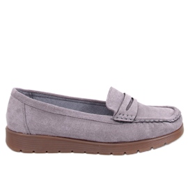 Suede loafers with a leather insole Marit Gray grey