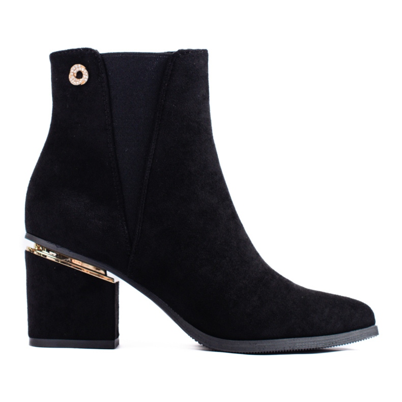 Elegant black suede boots for women on the Shelovet post