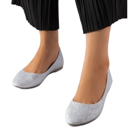 Inna Silver glitter ballerinas from Serinto