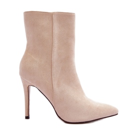 FB2 Suede Ankle Boots Light Beige Eberpia
