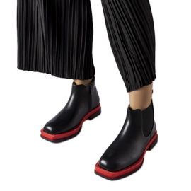 Inna Tarquinia black low flat boots