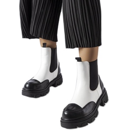 Inna Black and white slip-on boots from Albany