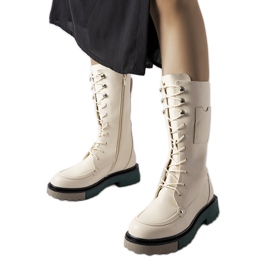 Beige high boots from Nebida