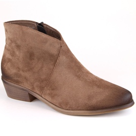 Women's beige suede cowboy boots Potocki SZ12188