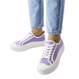Purple platform sneakers from Alfianello