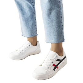 White flat sneakers from Bonafous