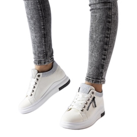 Inna Birmingham white wedge sneakers