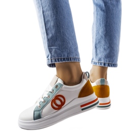 Inna White sneakers with colored inserts from Passaic Inna White sneakers with colored inserts from Passaic