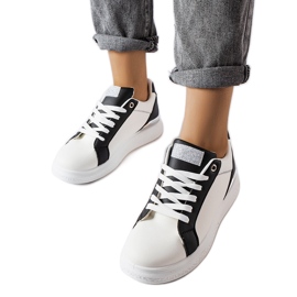 Inna Black and white shoes with a silver accent from Palais